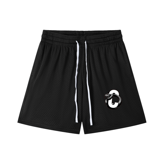 LOGO DRAWSTRING MESH SHORTS
