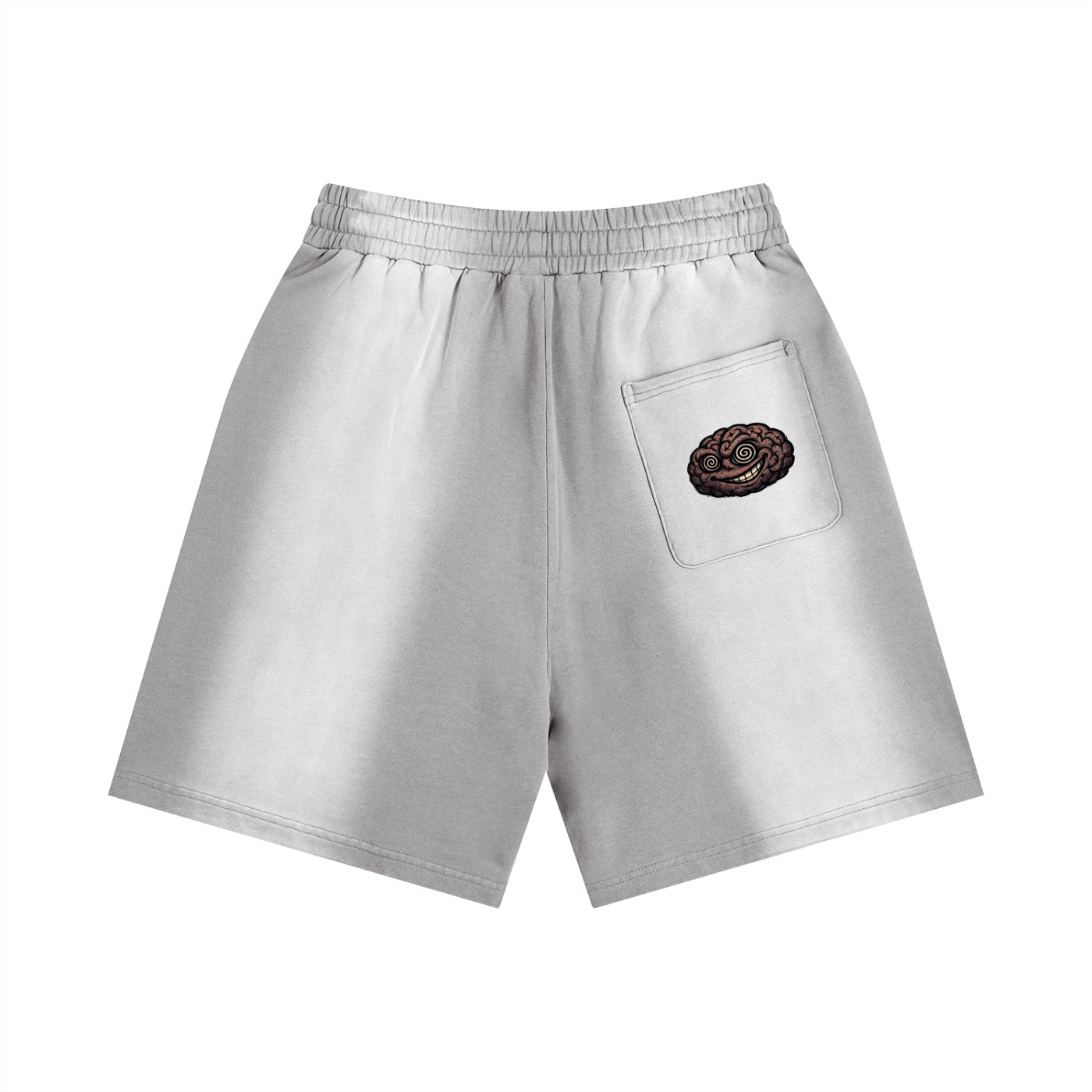 LOGO DISTRESSED SHORTS